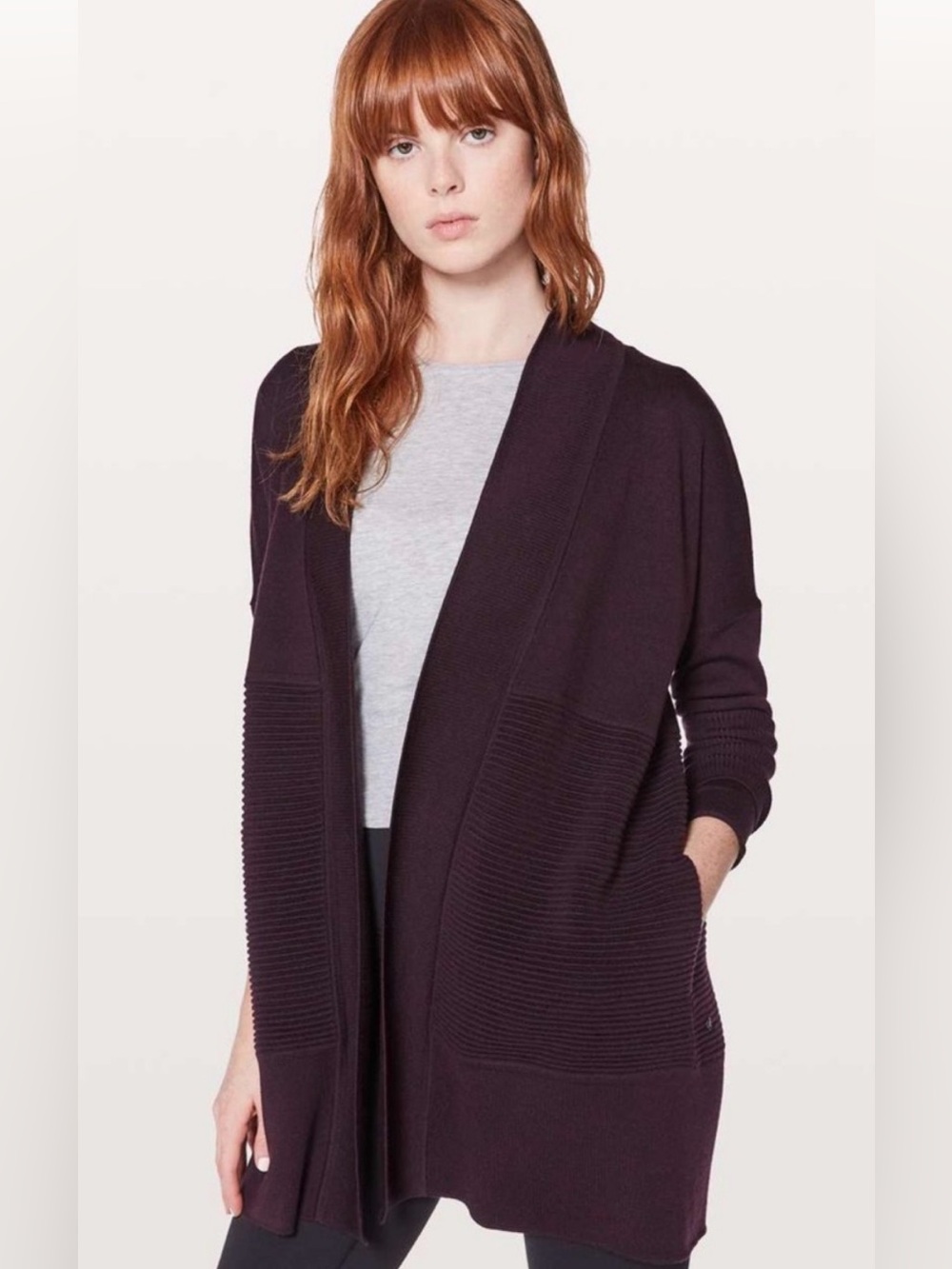 2/$35 Black Cherry Merino Cardi